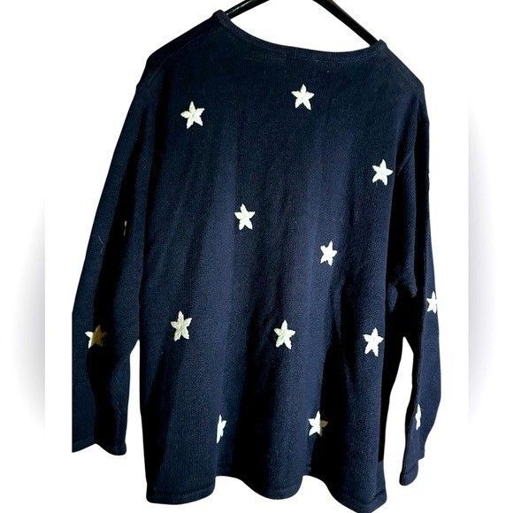 Vintage- Quacker Factory Patriotic Christmas Snowman Festive Knit Cardigan Sz 3X - Picture 7 of 13